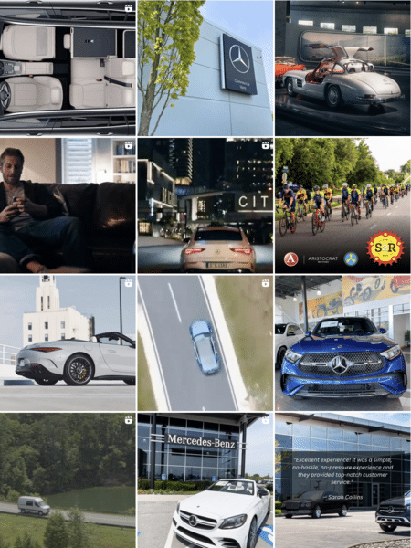 Mercedes-Benz of Kansas City Instagram grid